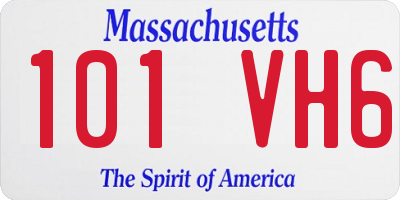 MA license plate 101VH6