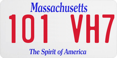 MA license plate 101VH7