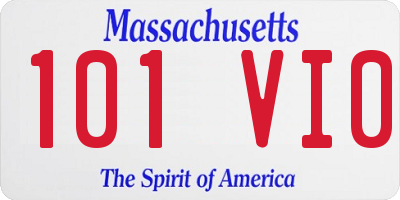 MA license plate 101VI0