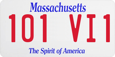 MA license plate 101VI1