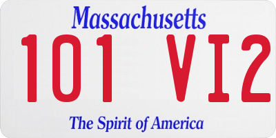 MA license plate 101VI2