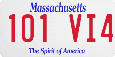 MA license plate 101VI4