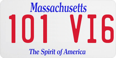 MA license plate 101VI6