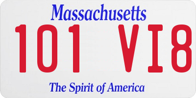 MA license plate 101VI8