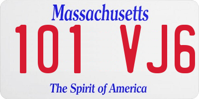 MA license plate 101VJ6