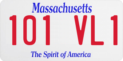 MA license plate 101VL1