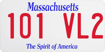MA license plate 101VL2
