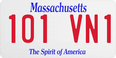 MA license plate 101VN1