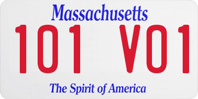 MA license plate 101VO1