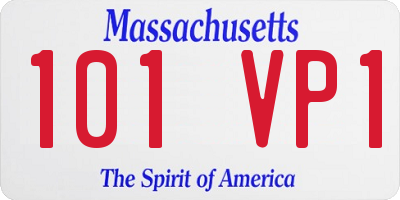 MA license plate 101VP1