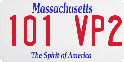 MA license plate 101VP2