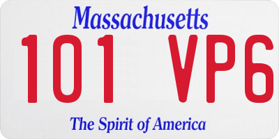 MA license plate 101VP6