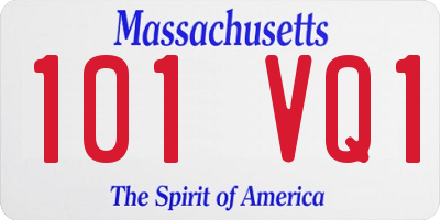 MA license plate 101VQ1