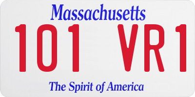 MA license plate 101VR1