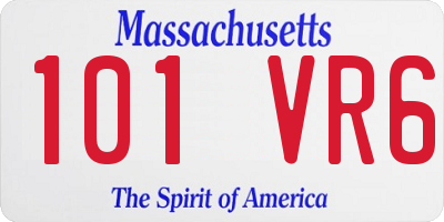 MA license plate 101VR6