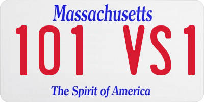 MA license plate 101VS1