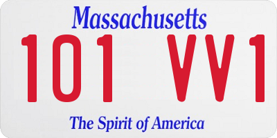 MA license plate 101VV1