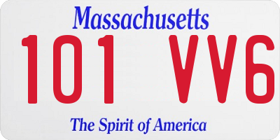 MA license plate 101VV6