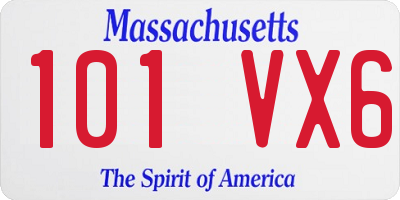 MA license plate 101VX6