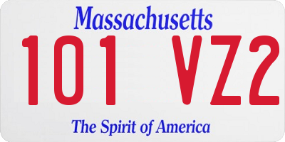 MA license plate 101VZ2