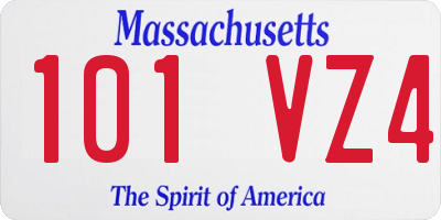 MA license plate 101VZ4