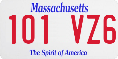 MA license plate 101VZ6