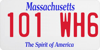 MA license plate 101WH6