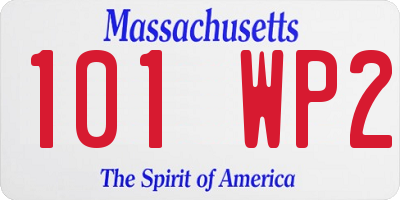 MA license plate 101WP2