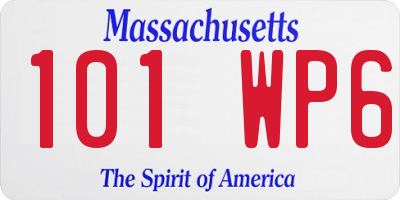 MA license plate 101WP6