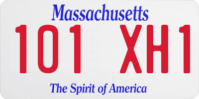 MA license plate 101XH1