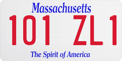 MA license plate 101ZL1