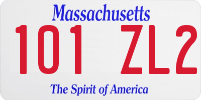 MA license plate 101ZL2