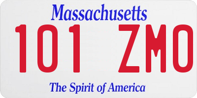 MA license plate 101ZM0