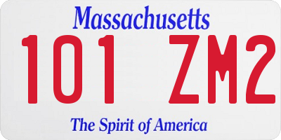 MA license plate 101ZM2