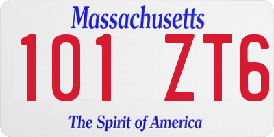 MA license plate 101ZT6