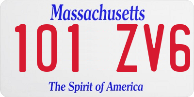 MA license plate 101ZV6