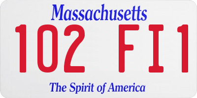 MA license plate 102FI1