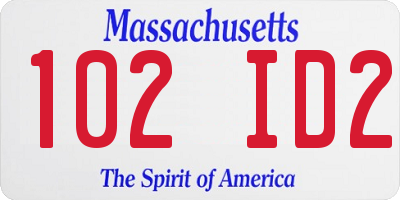 MA license plate 102ID2