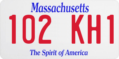 MA license plate 102KH1