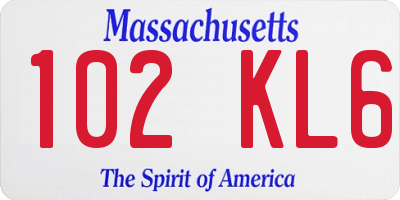 MA license plate 102KL6