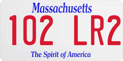 MA license plate 102LR2