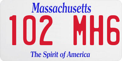 MA license plate 102MH6