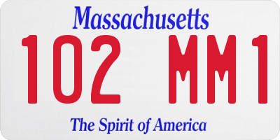 MA license plate 102MM1