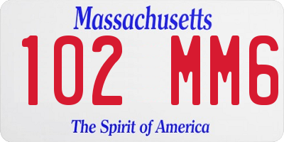 MA license plate 102MM6