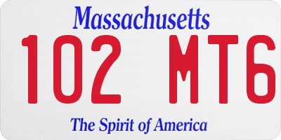 MA license plate 102MT6