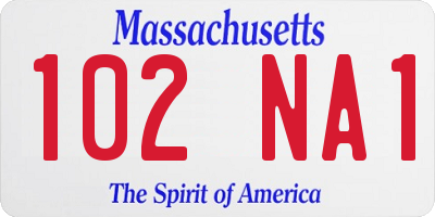 MA license plate 102NA1