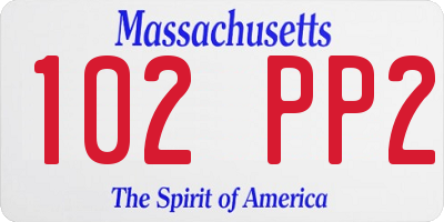 MA license plate 102PP2