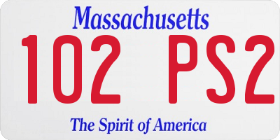 MA license plate 102PS2