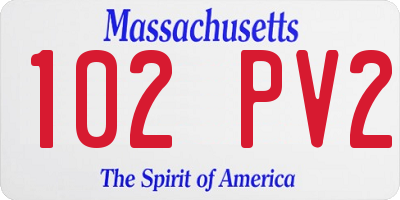 MA license plate 102PV2