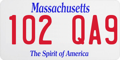 MA license plate 102QA9